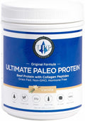 Ultimate Paleo Protein Powder | Premium Grass Fed Beef Protein with Collagen Peptides | Paleo Friendly Gluten Free Keto Friendly No Artificial Sweeteners or Preservatives - Vanilla 15 Servings