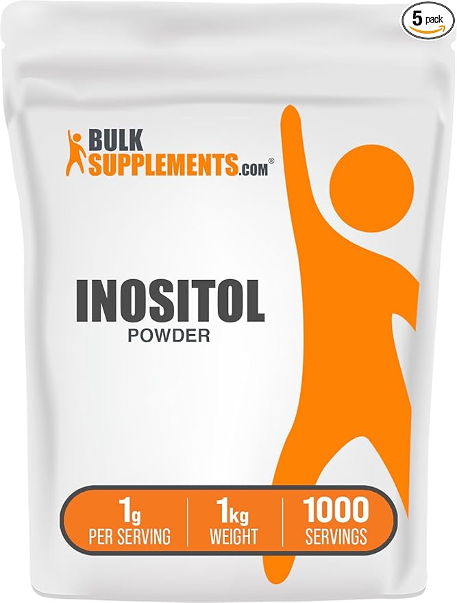 BulkSupplements.com Inositol Powder - Inositol Supplement Vitamin B8 Supplement - Unflavored &amp Gluten Free 1g per Serving 1kg (Pack of 5) (11 lbs)