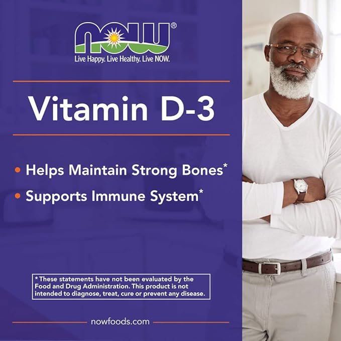 Now Foods Vitamin D3 5000 IU 240 softgels (Pack of 2)