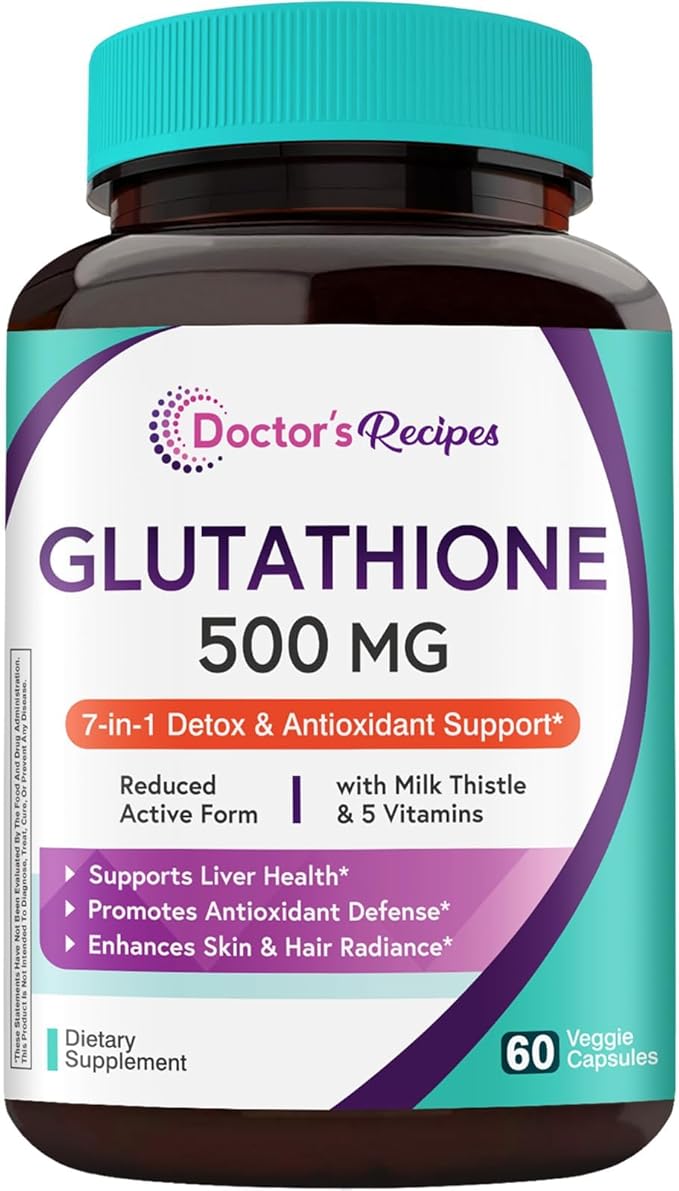 Doctor's Recipes Value Bundle (180 Capsules): Glutathione for Liver &amp Immune Support + Women's Probiotics with Cranberry
