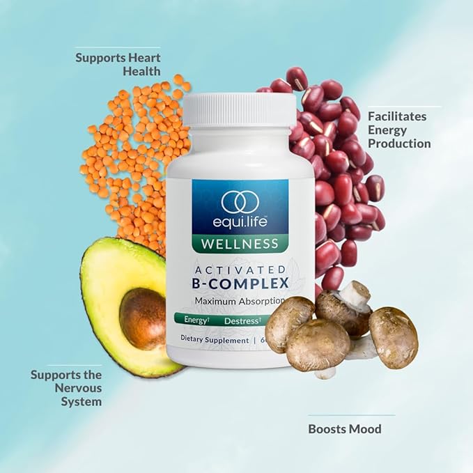 Equilife - Activated B Complex (60 ct.) Full Spectrum Magnesium (180 ct.) Daily Activated Multi-Vitamin (30 Servings)