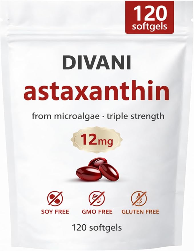 12mg Softgels – Antioxidant Support for Skin &amp Eye Wellness – 120 Softgels 4 Month Supply (1)