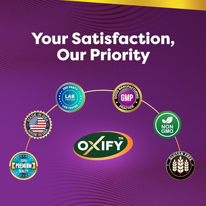 Oxify Probiotic 30 Billion CFU's | 120 Vegetarian Capsules | Gluten-Free Non-GMO | Supplement Made in USA