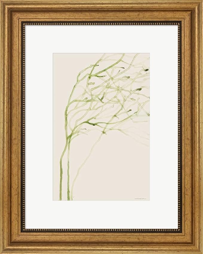 Thistle and Thatch by Kamdon Kreations Framed Art Print Wall Picture Wide Gold Frame 16 x 20 inches