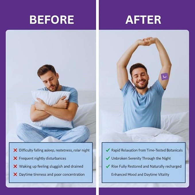 Zovira Sleep Patches for Adults Melatonin Free with Lavender Ashwagandha &amp Magnesium Patch | Easy-to-Apply Aromatherapy to Relax &amp Wake Up Refreshed | Long-Lasting Night Comfort | 28 Patches