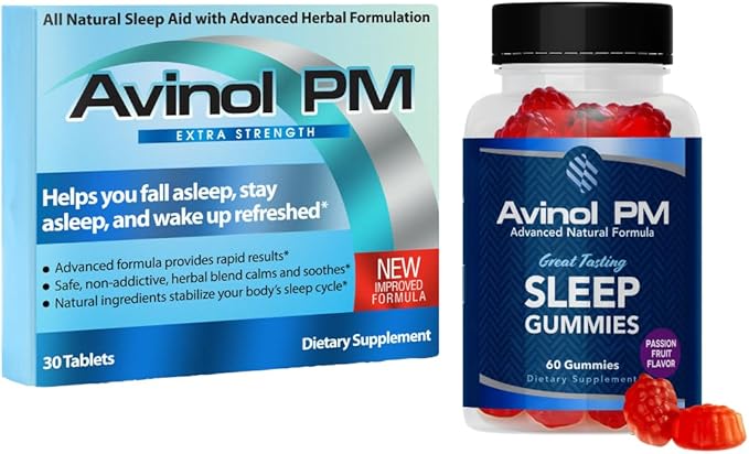 Sleep Bundle Extra Strength 30ct &amp Gummies 60ct - Natural Sleep Supplement (Combo- 2 Items)