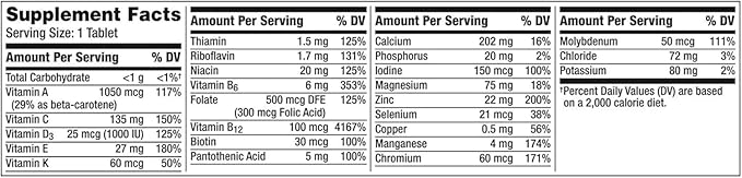Silver Women 50 Plus Pack of 2 Multivitamin for Women Minerals Vitamins &amp Supplements Hair Skin and Nails Vitamins Vitamin C Antioxidants Supplement 275Ct Tablets (275)