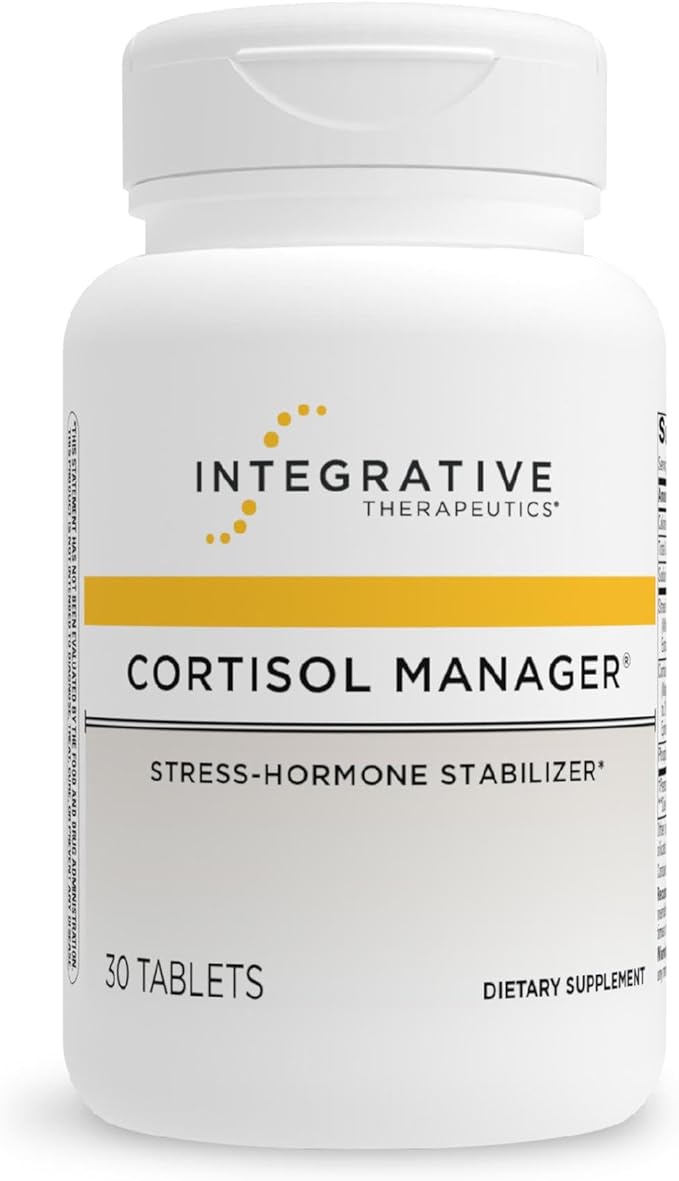 Integrative Therapeutics Cortisol Manager - Balance Cortisol &amp Support Relaxation for Restful Sleep* - Includes Ashwagandha &amp L-Theanine for Confidence with Less Stress* - 30 Tablets (15 Servi