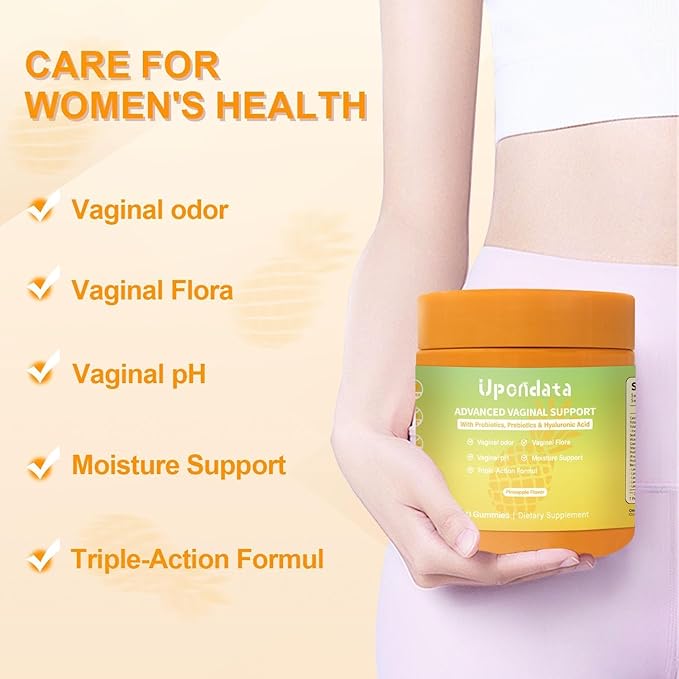 Flora+ GummiesAdvanced Vaginal Probiotic Gummies for Women's Ph Balance Vaginal SupportPromote Healthy Vaginal Odor &amp Flora Pineapple Flavored 60 Gummies