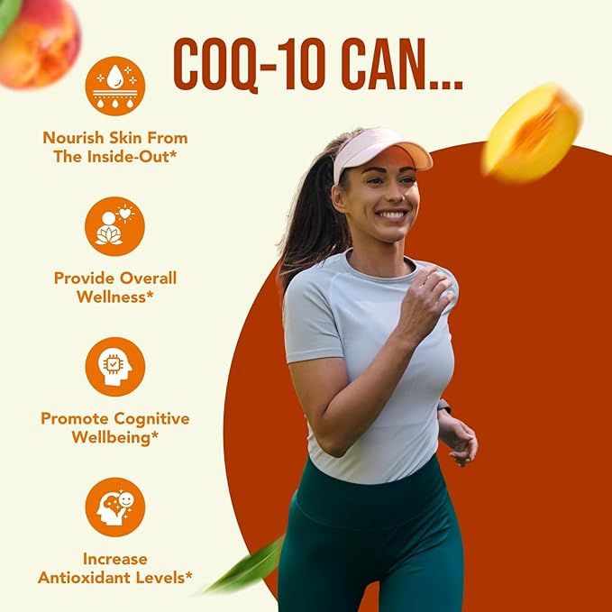 Coenzyme Q10 200mg CoQ10 Supplement - Once Daily Coq 10 200mg Powder Capsules for Healthy Heart Antioxidant and Energy Support - Non-GMO Quick Absorption Ubiquinone Q10 Coenzyme (100 Servings)
