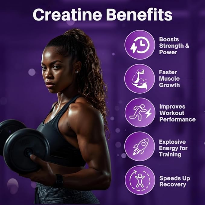 Sugar Free Creatine Gummies 5000mg — 22% More Strength 7X Energy 3X Absorption &amp Muscle Recovery Cognitive Health — 99.9% Pure Vegan Creatine Monohydrate Gummies for Men and Women (30-Day Suppl