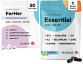 Complement ForHer &amp Essential Vegan Multivitamin Bundle – 30-Day Women’s Wellness Support with Omega 3 B12 D3 Iron Folate &amp More – Energy Immunity &amp Hormonal Balance