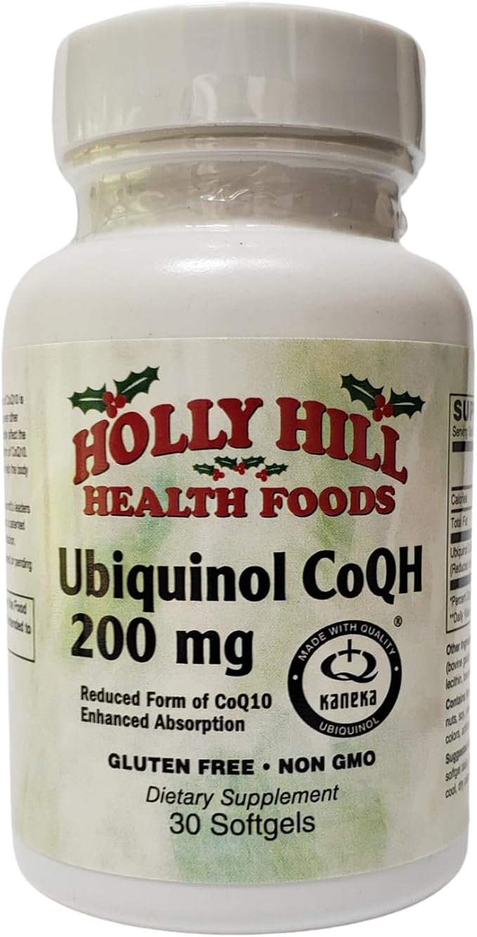 Holly Hill Health Foods Ubiquinol CoQH 200 mg 30 Softgels