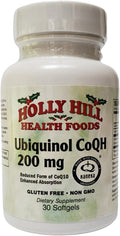 Holly Hill Health Foods Ubiquinol CoQH 200 mg 30 Softgels