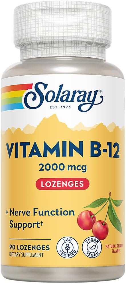 Solaray Vitamin B 12 2000mcg 90 Lozenges