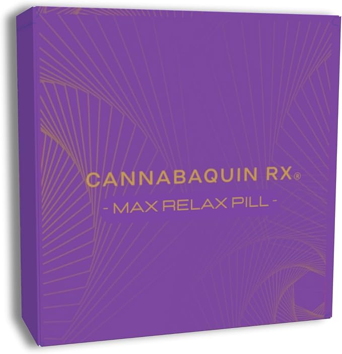 Cannabaquin Max Relax Pill - Supplement Complex 100% Botanical Formula for Relaxation Memory Clarity Stress Support Made in The USA with Natural Products from Our Own Fields