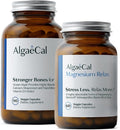 AlgaeCal Magnesium Relax™ - Chelated Magnesium with Ashwagandha for Sleep &amp Occasional Anxiety and Algaecal - Plant Based Calcium Supplement with Vitamin D3 for Bone Strength