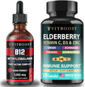 VITBOOST Vegan Liquid B-12 Drops – 60 x 5000 mcg with Immune Support