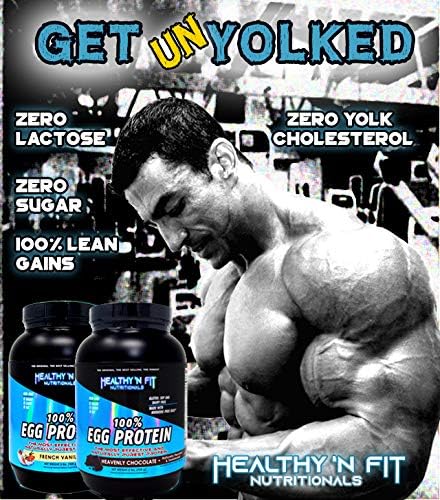 Healthy N Fit 100% EGG PROTEIN- Banana (2lb): 100% Egg White Protein PLUS Natural Peptides. Naturally Sweetened Keto Paleo Friendly