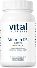 Vital Nutrients Vitamin D 2000 IU - Vitamin D3 Supplement - Healthy Bones Teeth Muscles*- Cellular &amp Immune Function - Calcium Absorption - Gluten Dairy and Soy Free - 90 Capsules