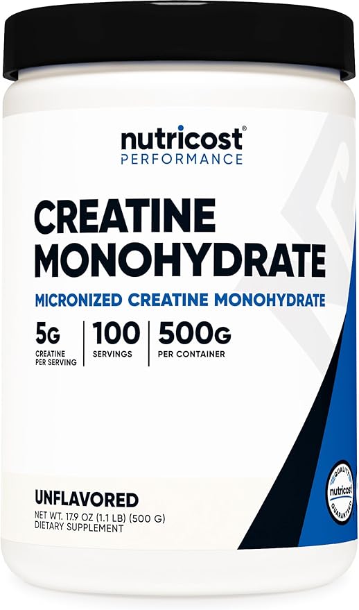 Nutricost Creatine 500 Grams Nitric Oxide 180 Capsules and ZMA 180 Capsules Bundle