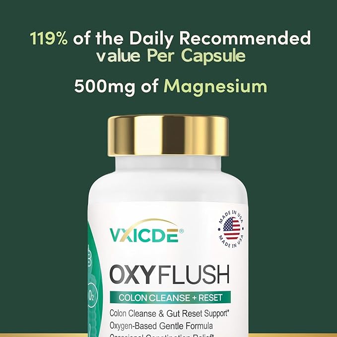 Magnesium 500mg 60 Capsules - 30 Servings. Non-GMO Gluten Free Vegan Friendly