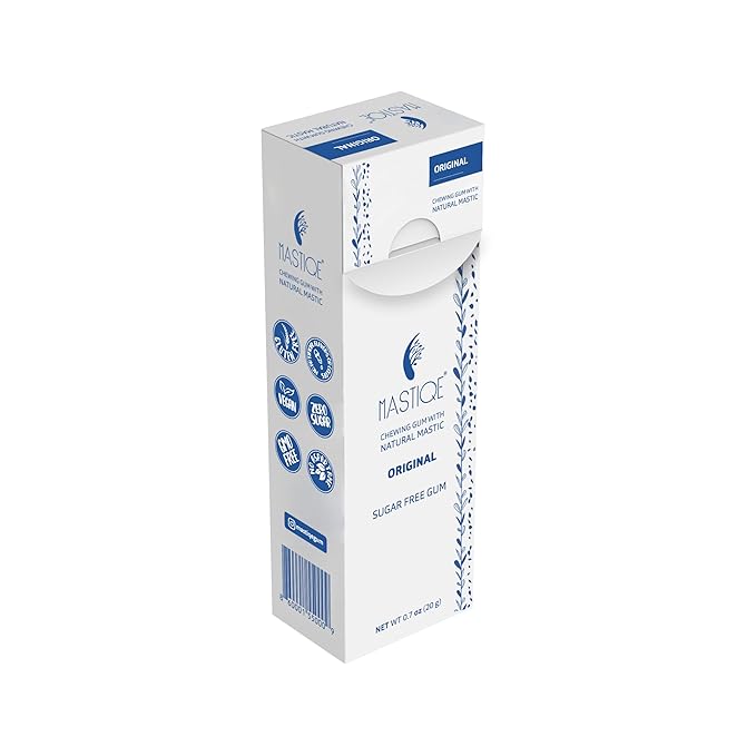 Mastiqe Sugar Free Hard Chewing Gum with Natural Mastic (Plain)
