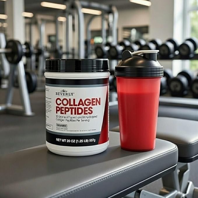 Beverly International Collagen Peptides Protein Powder. Youthful Appearance- Skin Hair Nails Bones and Joint Health. Easy to Use Highly Absorbable. 18 Grams of Protein Unflavored 20 oz.