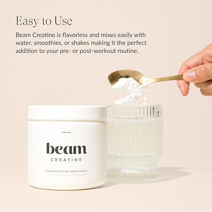 Beam Creatine + Colostrum Bundle – Micronized Creatine Monohydrate for Strength Power &amp Recovery with Grass-Fed Bovine Colostrum for Immune Gut Health &amp Muscle Support – Third-Party Tested