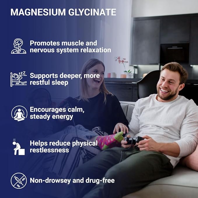 Zenium - Magnesium Glycinate for Sleep Chelated 600mg per Serving 120 Capsules | High Absorption | Relieve Tension Worry Nervousness | Calm The Mind &amp Body | Ayurvedic | Natural Relief Supple