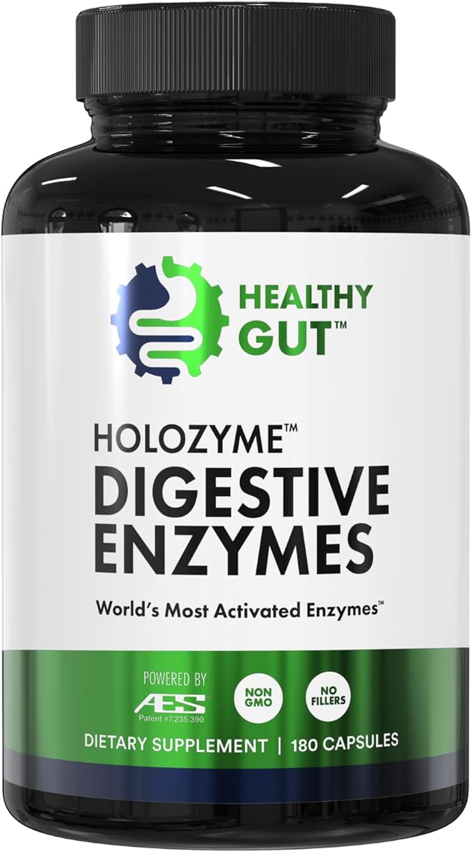 Healthy Gut HoloZyme Digestive Enzymes 180 Capsules and Magnesium-HP 90 Capsules