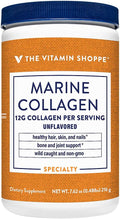 The Vitamin Shoppe Marine Collagen Powder a Hair Skin &amp Nail Support a Unflavored (7.62 oz./18 Servings)
