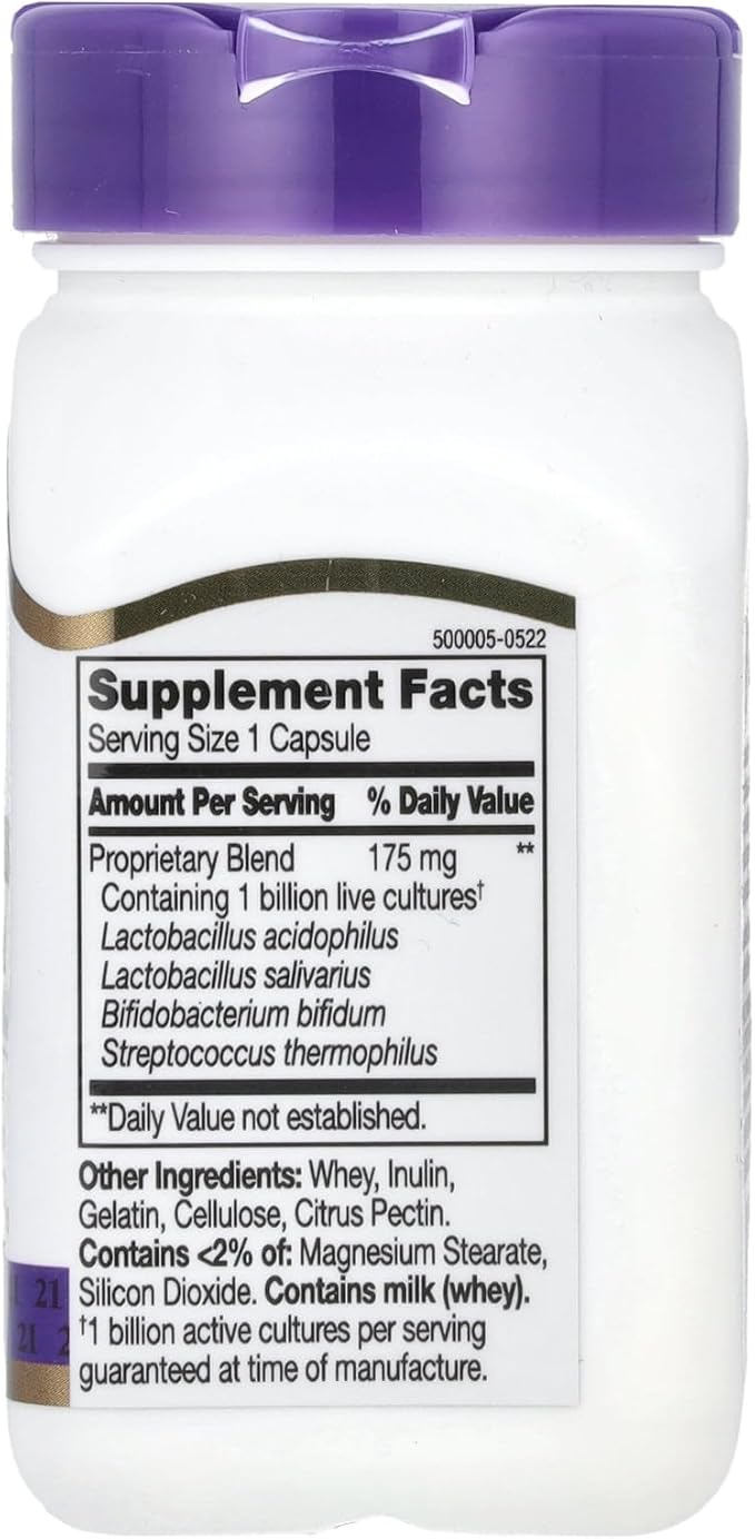 21st Century Acidophilus High-Potency 100 Capsules (Value Pack of 3)