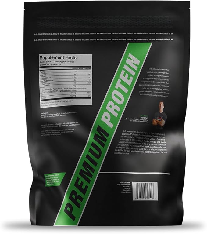 PRO 30G Vegan Protein Powder by ATHLEAN-X Plant-Based Muscle Recovery &amp Growth Formula Gluten-Free NSF Certified for Sports High Protein Supplement for Strength - Vanilla Bean