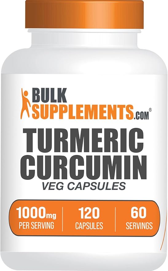 BulkSupplements.com Turmeric Extract Capsules - Turmeric Supplement Turmeric Curcumin Supplement 1000mg - Gluten Free120 Veg Capsules (Pack of 1)