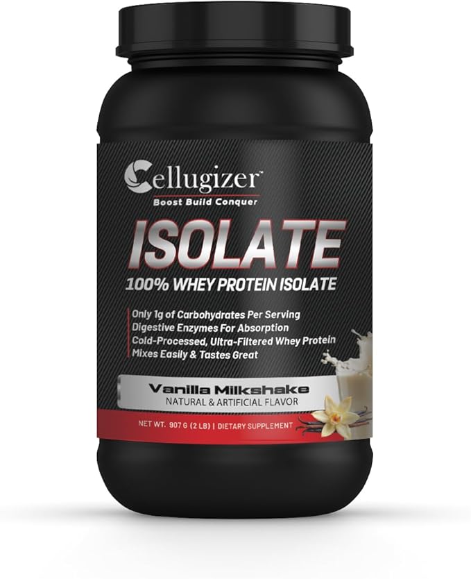 100% Whey Isolate 2lb Vanilla I 26g Protein Fast Digesting I 0g Sugar Low Carb