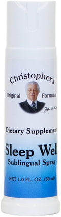 Christopher's Original Formulas Sleep Well Spray Herbal Sleep Aid for Adults Spray with Essential Oils for Sleep and Relaxation Valerian Root for Sleep Chamomile Flowers Passion Flower Extract