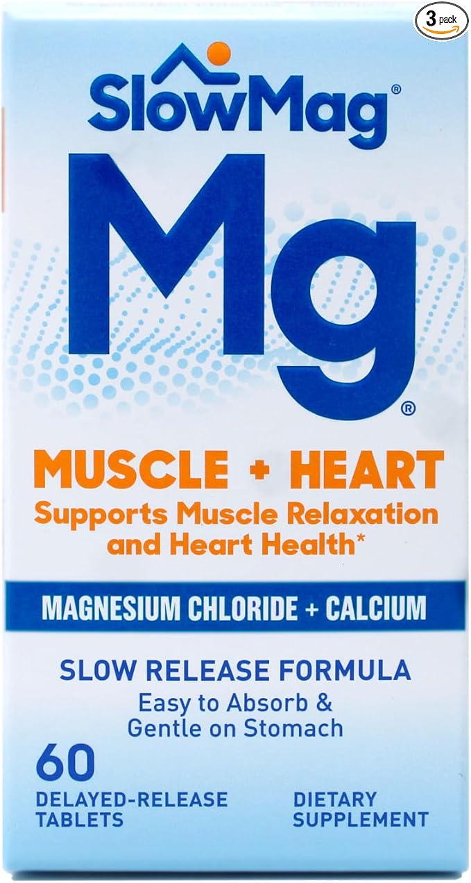 Slow-Mag Slow-Mag Magnesium Chloride With Calcium Packaging may vary 60 Count (Pack of 3)