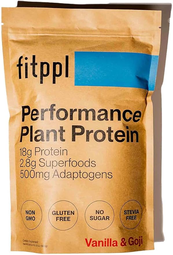 Plant Based Protein Powder w/Superfoods Ashwagandha Reishi Lions Mane for Optimal Health | 18G of Organic Vanilla Vegan Protein Gluten Free Stevia Free Sugar Free 20 Servings