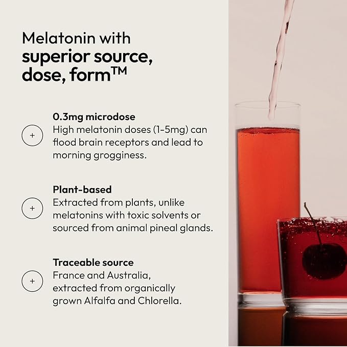 Moon Juice Sleepy Magnesi-Om - Magnesium Sleep Supplement Powder with L-Theanine &amp Plant-Based Low Dose Melatonin Sugar-Free Bedtime Drink Mix for Deep Sleep w/o Grogginess Cherry 35 Servings