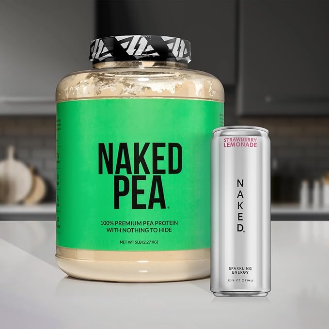 NAKED Pea - 5LB 100% Pea Protein Powder from North American Farms - Unflavored Vegan Pea Protein Isolate - NSF Certified Plant Protein Powder Easy to Digest - 76 Servings