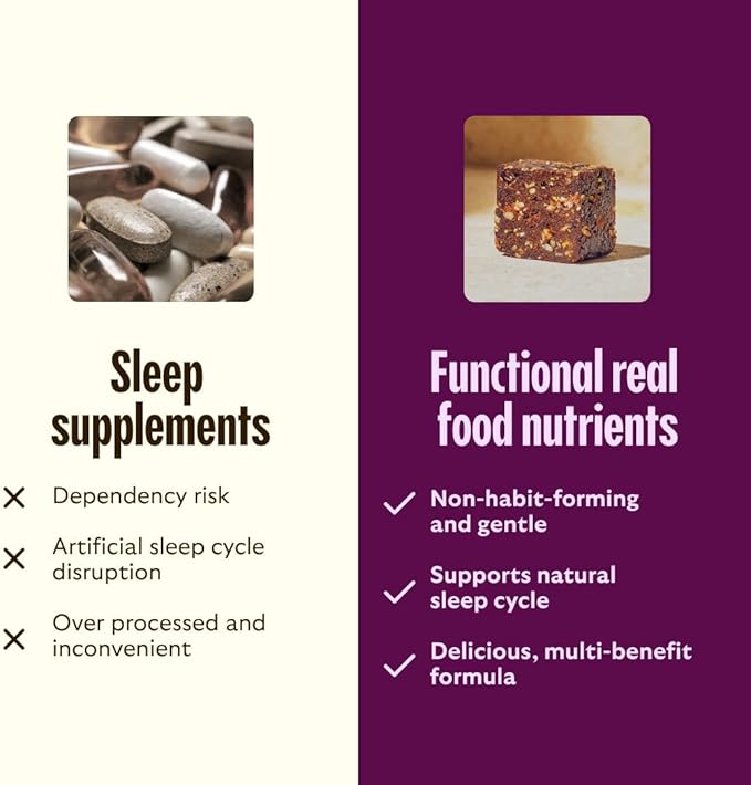 GEM Sleep Aid Nighttime Bite Melatonin Free L-Theanine Magnesium Valerian Root Extract | Vegan and Gluten Free | Earthy Chocolate Cherry (28 Pack)