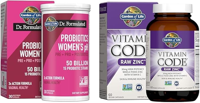 Garden of Life Dr Formulated Once Daily Complete Prebiotics Probiotics &amp Postbiotics for Women's Health with Zinc for Immune Support 30 Day Supply