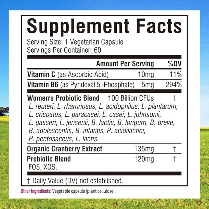 Innate Vitality Magnesium Glycinate &amp Women's Probiotics Bundle Non-GMO No Gluten Dairy Soy &amp Vegan Magnesium (120 Caps) &amp Probiotic (60 Caps)