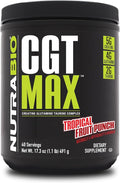NutraBio CGT-MAX Powder- Creatine Glutamine and Taurine to Support Muscle Recovery and Strength - 40 Servings - Tropical Fruit Punch…