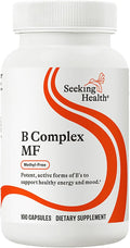 Seeking Health B Complex MF - Vitamin B Complex with Folate Niacin &amp Folinic Acid - Support Energy &amp Immune System Health with B Vitamins - 100 Capsules