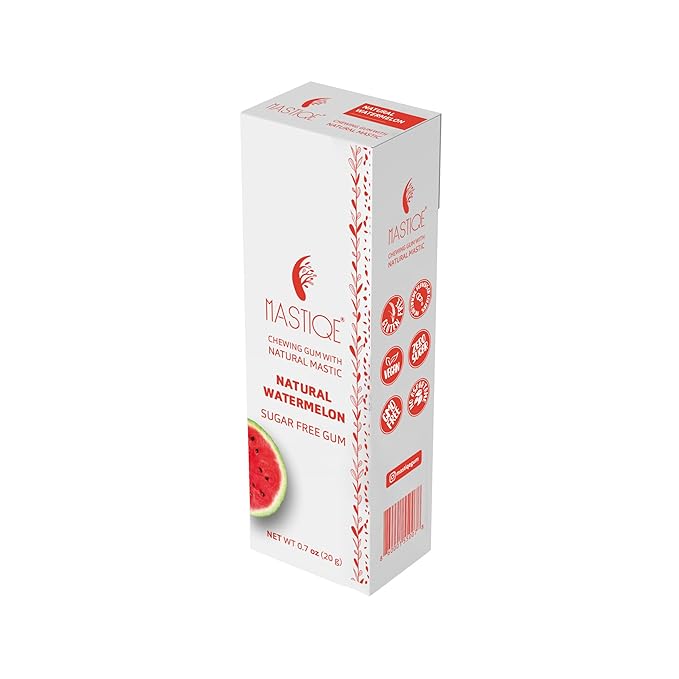 Mastiqe Sugar Free Hard Chewing Gum with Natural Mastic (Watermelon)