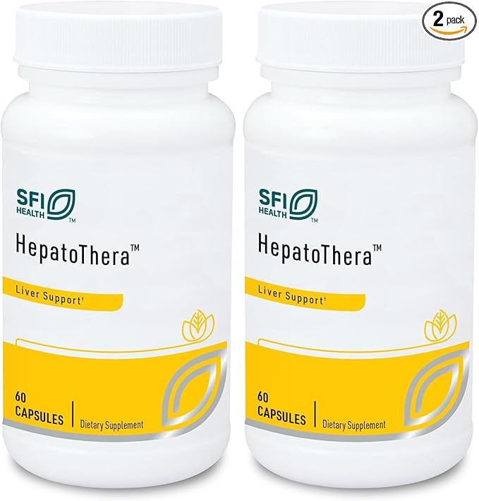 Klaire Labs Hepatothera - Liver Support Complex with Milk Thistle &amp NAC (60 Capsules) (Pack of 2)