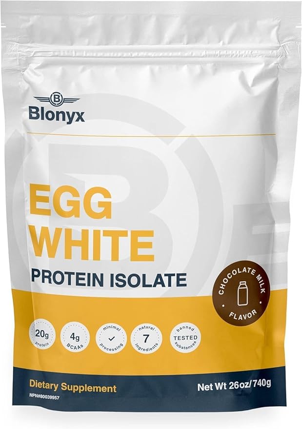 Egg White Protein Isolate Powder - Chocolate Milk Flavor 20g Protein per Serving Gluten &amp Lactose Free Natural Ingredients 1.63 lbs