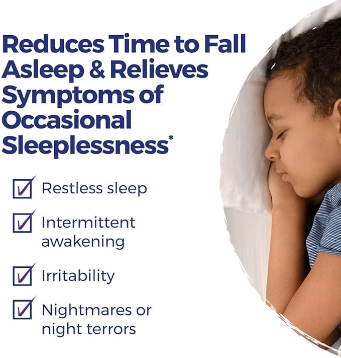 Boiron SleepCalm Kids Sleep Aid for Deep Relaxing Restful Nighttime Sleep - Melatonin-Free and Non Habit-Forming - 80 Pellets per Tube - 4 Total Tubes Sleep Calm